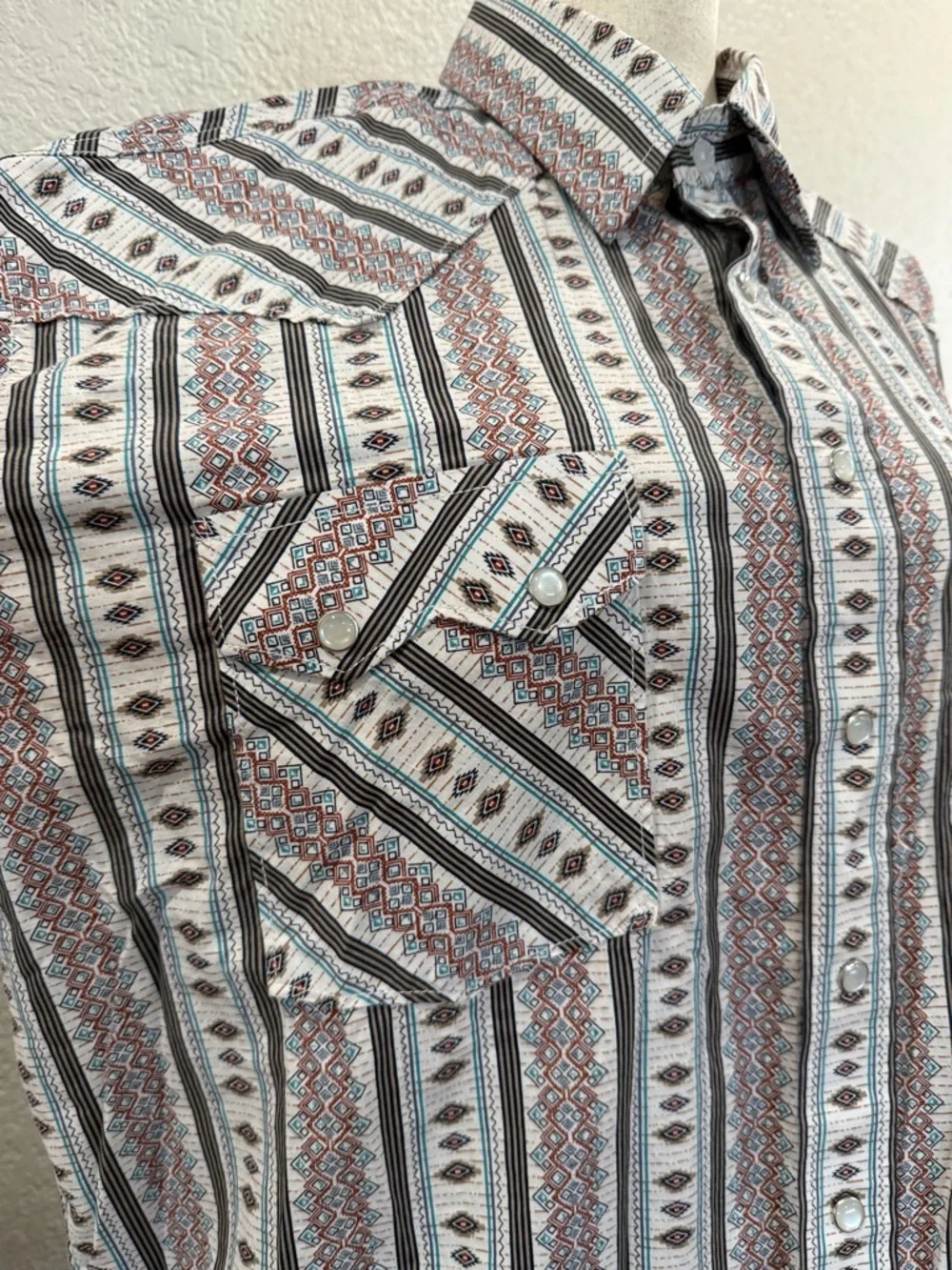 Panhandle Long Sleeve Monk Pearl Snap - Picture 2 of 3